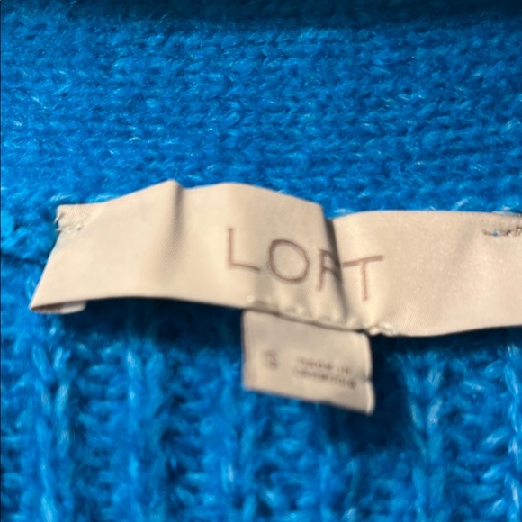 LOFT Vivid Blue Button-Up Cardigan - Picture 2 of 5